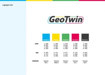 geotwin logo identity book design